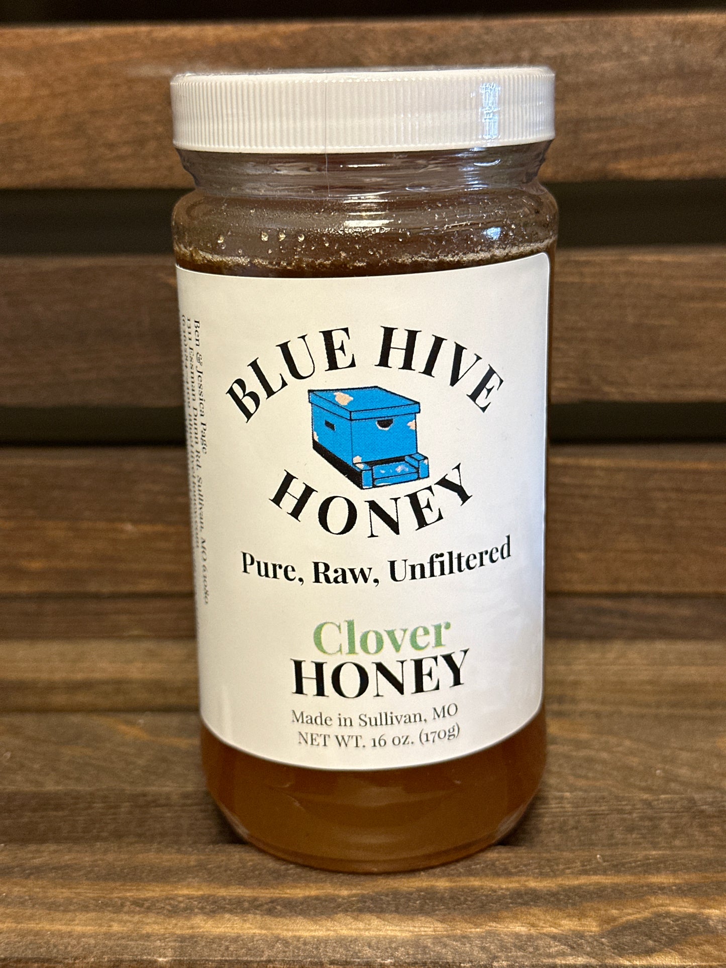 Clover Honey 16oz - Blue Hive