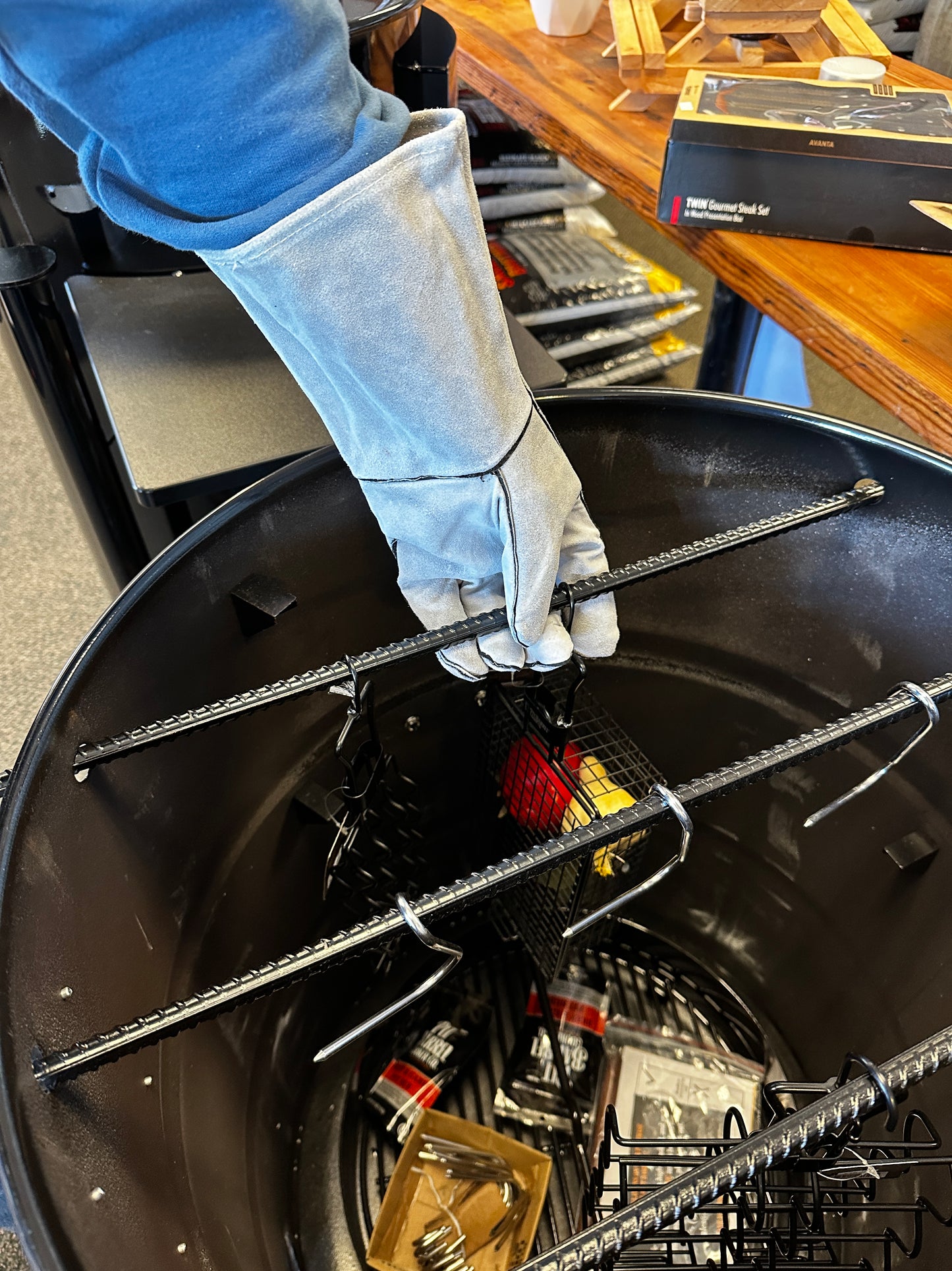 Leather Gloves - Gray