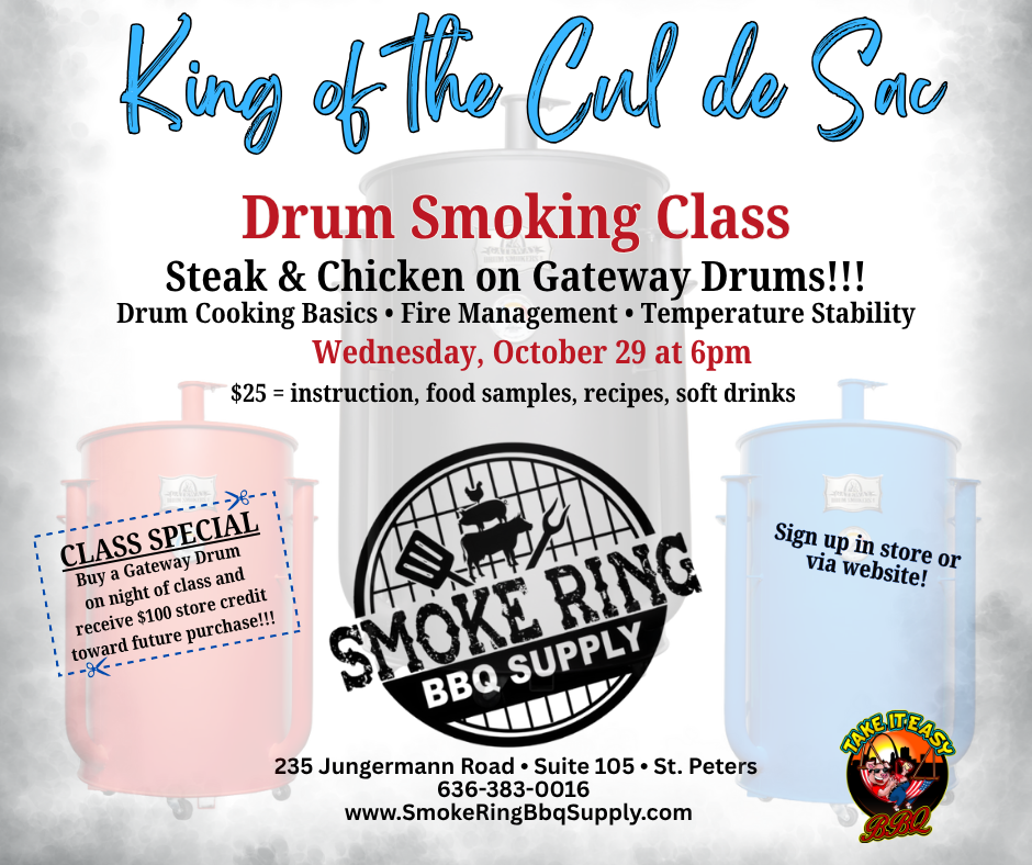 Drum Smoking Class - 10/29 6pm