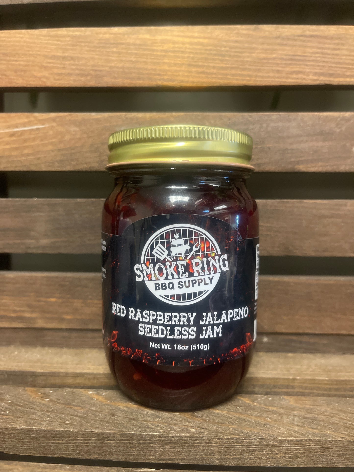 Red Raspberry Jalapeno Seedless Jam - Smoke Ring