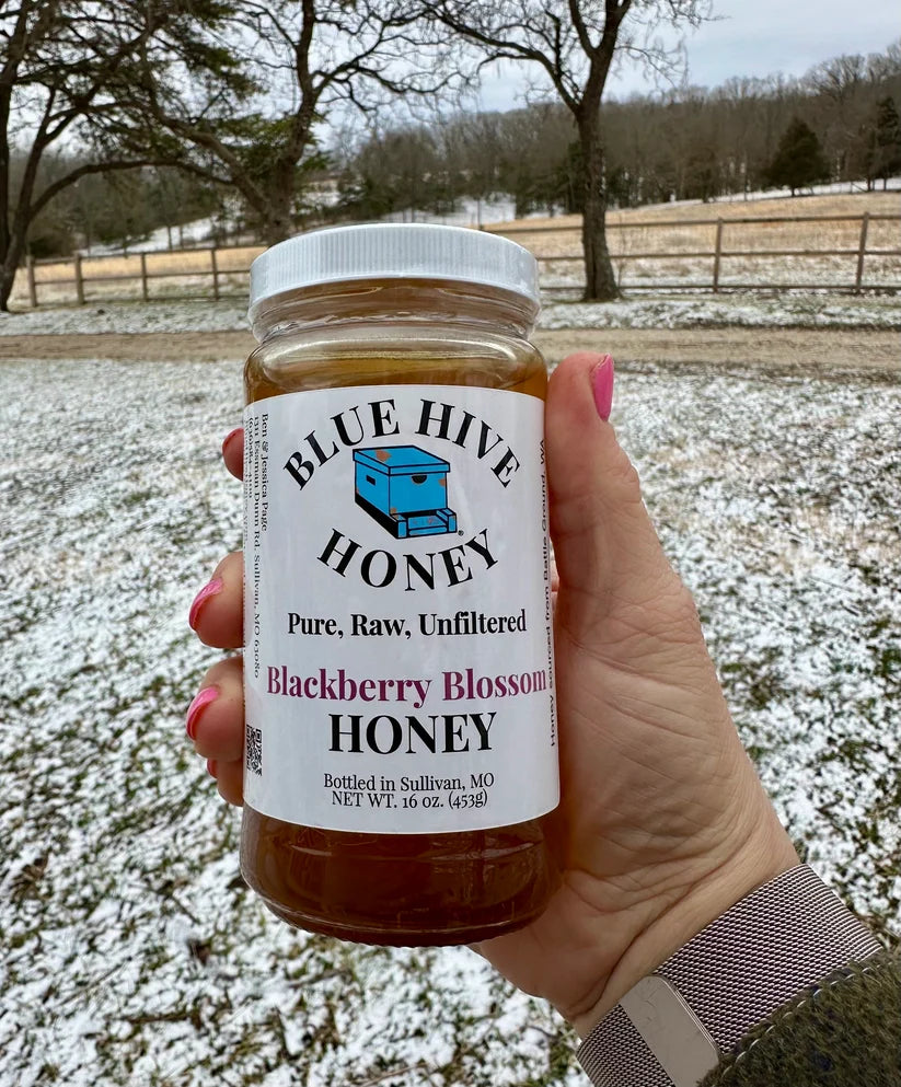 Blackberry Blossom Honey 16oz - Blue Hive