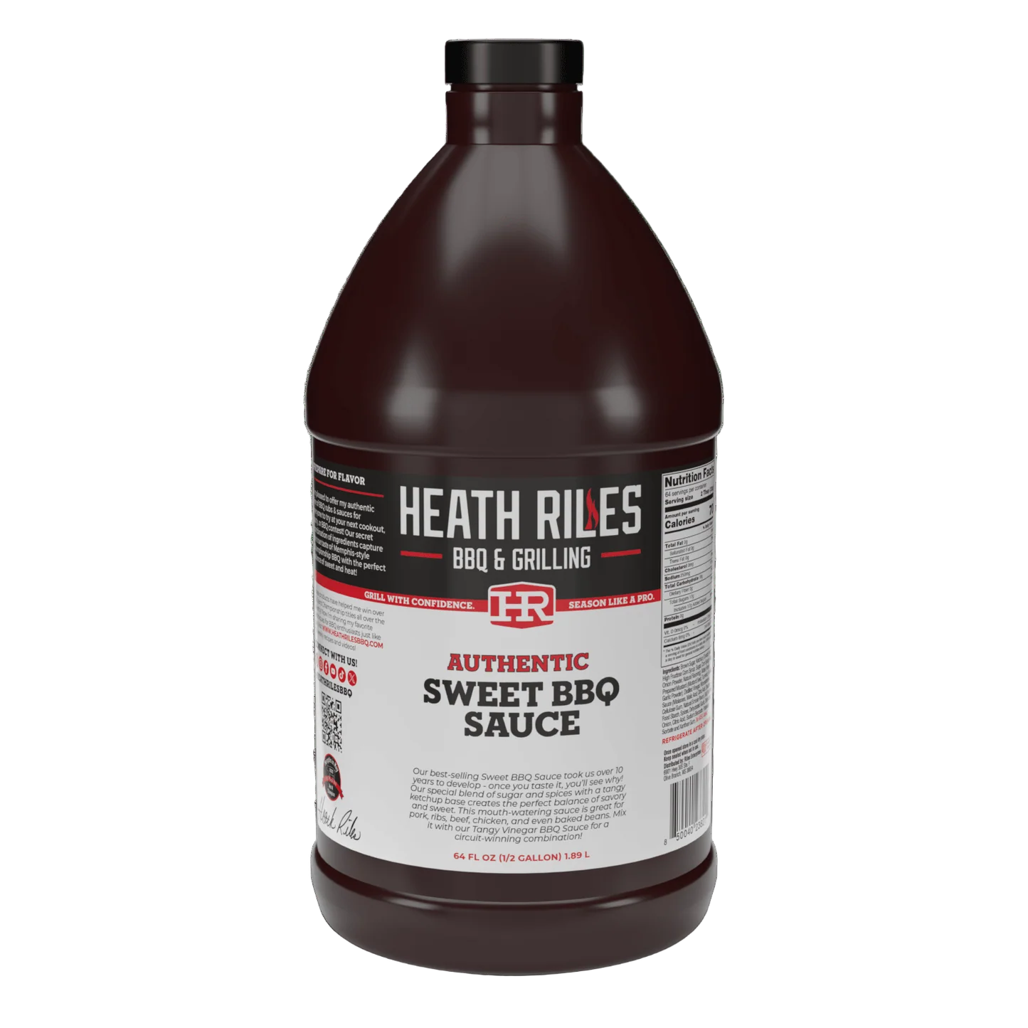 Sweet BBQ Sauce - Heath Riles HALF GALLON