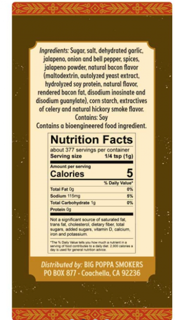 Jallelujah Jalapeno Bacon 13.3oz - Big Poppa