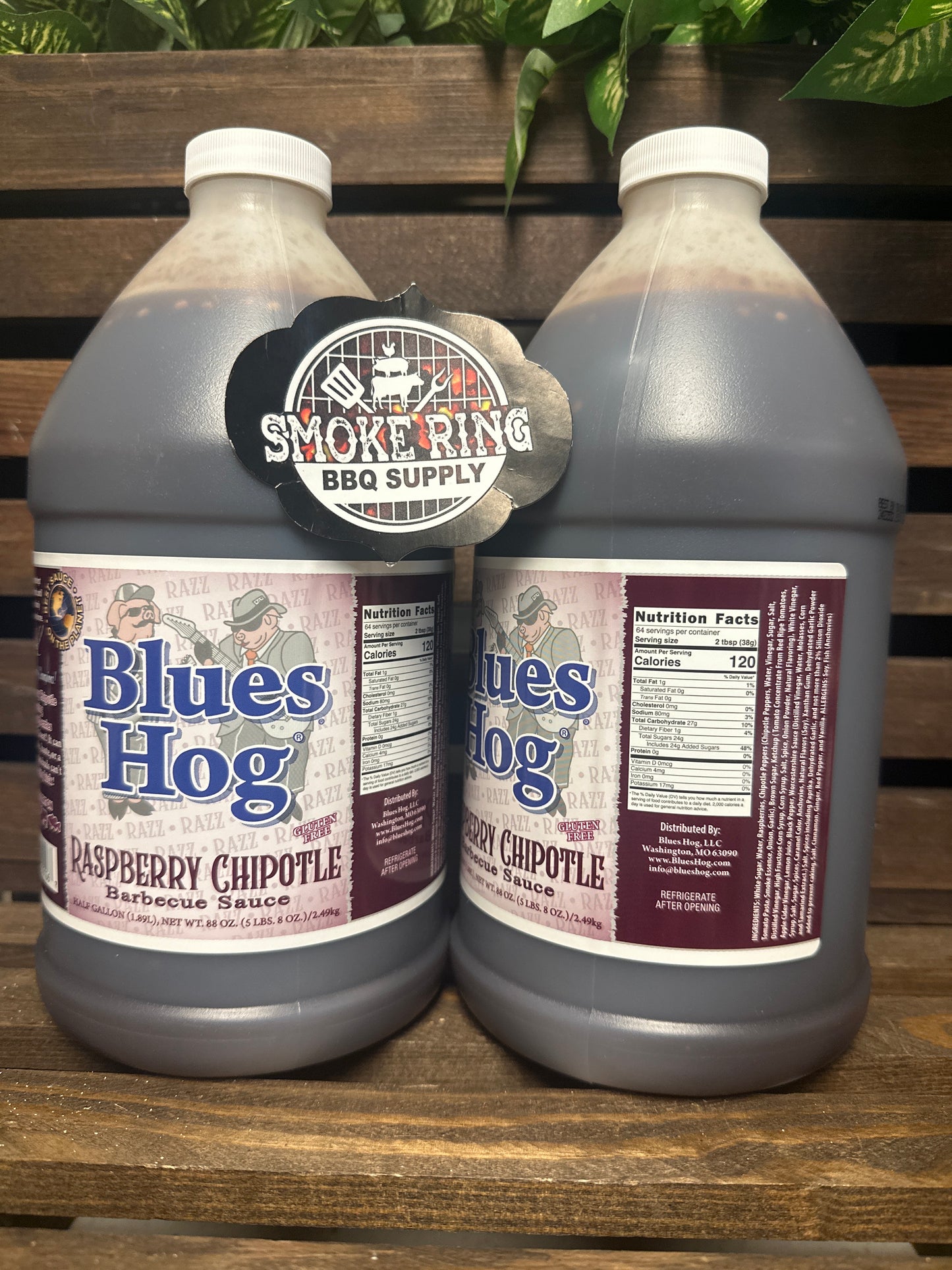 Raspberry Chipotle BBQ Sauce 1/2 Gallon - Blues Hog