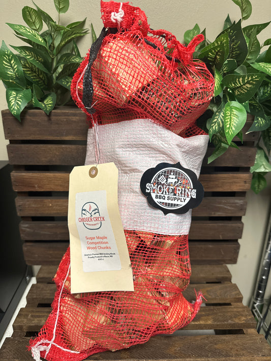 Sugar Maple Wood Chunks - Chigger Creek Red Bag