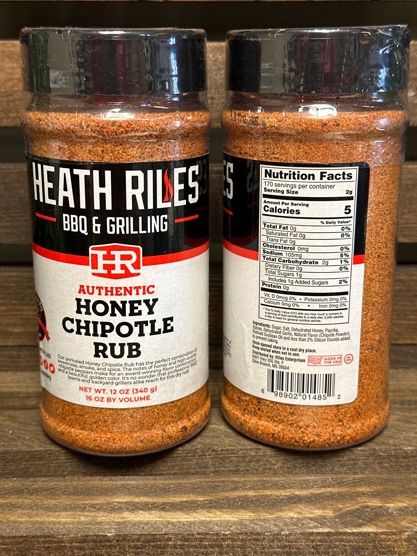 HEATH RILES - HONEY CHIPOTLE RUB SHAKER 10oz