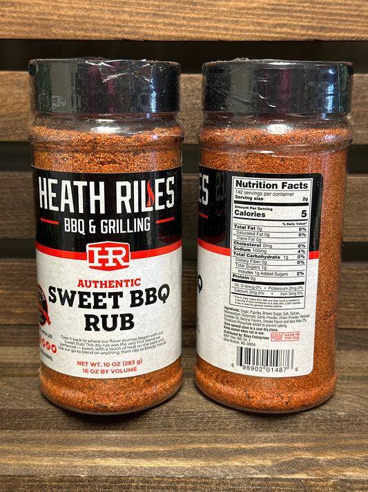 HEATH RILES - SWEET BBQ RUB SHAKER 10oz