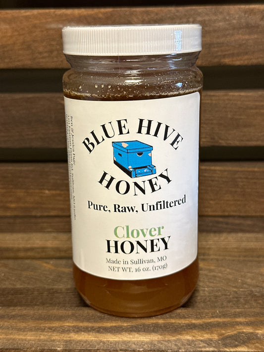 BLUE HIVE HONEY - CLOVER HONEY 16oz