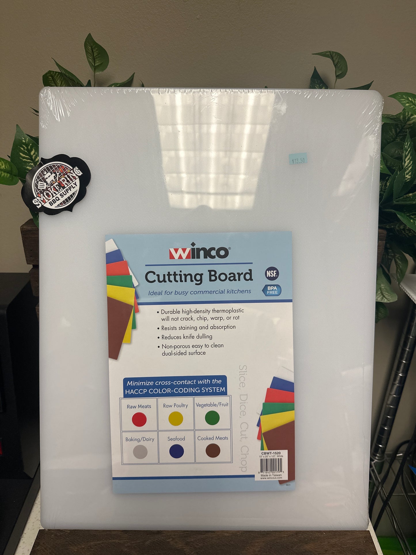 White Rectangular Cutting Board - 15" x 20" x 1/2"