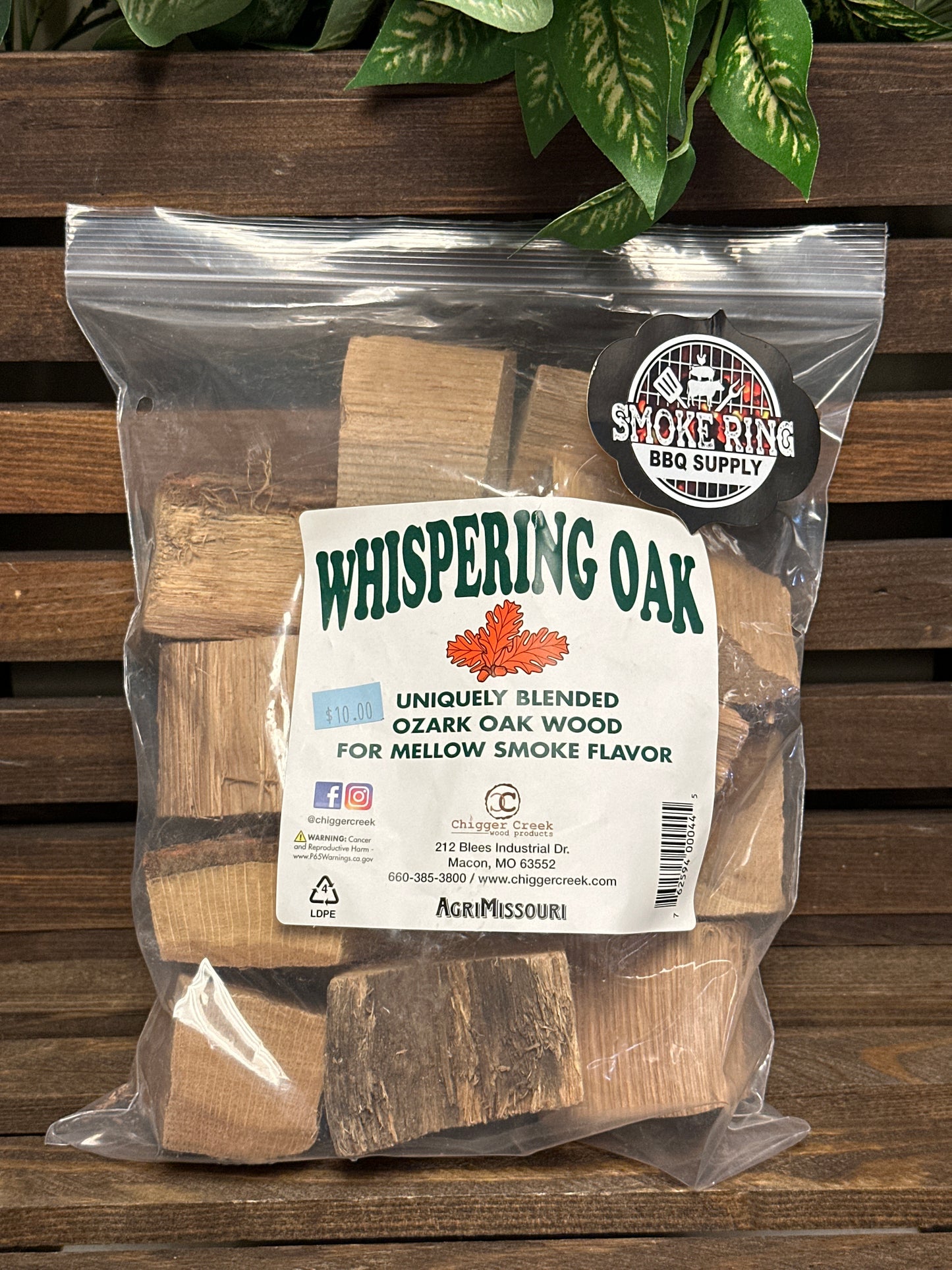 Oak Wood Chunks - Chigger Creek 300 cu in cello