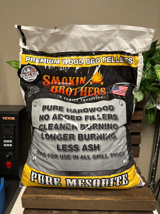 Mesquite Pellets 20lbs - Smokin Brothers