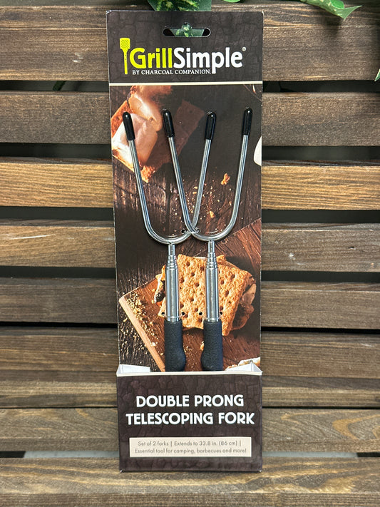 Double Prong Extendable Roasting Forks