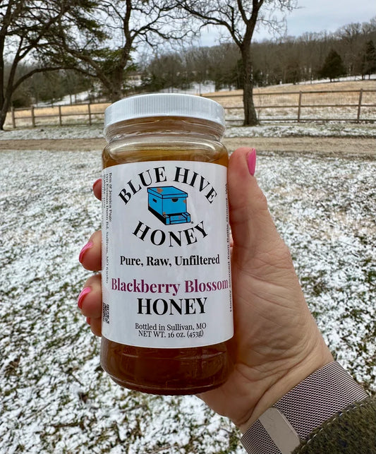 Blackberry Blossom Honey 16oz - Blue Hive