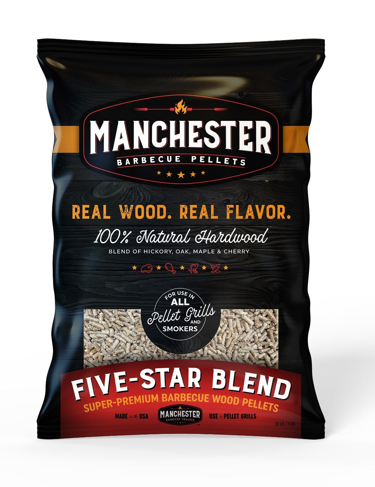 Manchester Barbecue Pellets Blend, 20lb bag