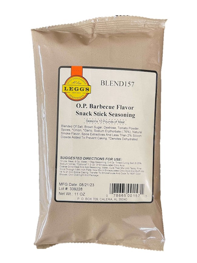 O.P. Barbecue Flavor Snack Stick Seasoning Blend 157- Legg's